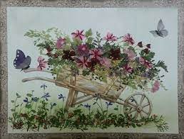 小さな作品 さくら 吹雪の 押し花アトリエ プチ フルール 押し花クラフト 押し花 フラワーアート