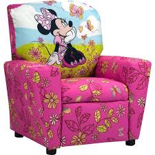 Disney Minnie Mouse Cuddly Cuties Kids Cotton Recliner With Cup Holder Kids Recliners Toddler Recliner Disney Furniture