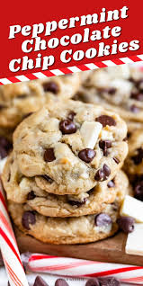 Peppermint Chocolate Chip Cookies Crazy For Crust Recipe Peppermint Chocolate Chip Cookies Chocolate Chip Cookies Cookies Recipes Chocolate Chip