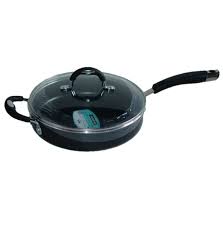 Tramontina 10 Inch Non Stick Skillet Frying Pan With Tempered Glass Lid Black Porcelain Enamel Check Out This Great Image Frying Pan Tempered Glass Pans