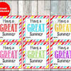 We love these have a sweet summer candy gift tags for students. 3