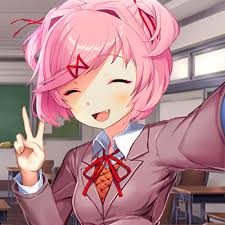 Natsuki Trying To Be Cool And Taking A Selfie Garotas Imagens Tumblrs Bonequinhas Kawaii
