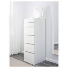 malm وحدة تخزين بـ 6 أدراج أبيض زجاج مرايا 40x123 سم ikea