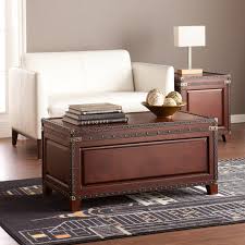 Check out our steamer trunk coffee table selection for the very best in unique or custom, handmade pieces from our living room furniture shops. Southern Enterprises Amherst Trunk Coffee Table Walmart Com Walmart Com