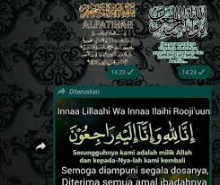 Dan muliakanlah tempat tinggalnya, luaskan lah dia. Hukum Kirim Stiker Inna Lillahi Atau Copas Al Fatihah Atau Doa Doa Untuk Orang Yang Sudah Meninggal