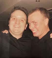 Heyoop. A mere 40 year gap between these photoshoots. Me in 1983 with my  absolute worst died blond haircut, shot while a drummer/singer for the back  of my 'New Romantic/Futurist' band's second