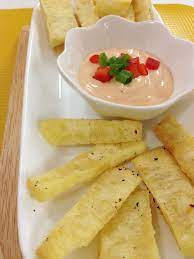 Fried Yam And Spicy Mayo African Food Nigerian Food African Yams Recipe