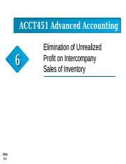 Intercompany Profit Transactions - Inventories