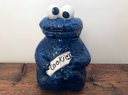 Vintage Cookie Monster Cookie Jar Ceramic Sesame Street Cookie Jar Handpainted Cookie Jar By Vintag Monster Cookies Cookie Monster Cookie Jar Vintage Cookies This is a vintage lid to a cookie monster cookie jar.