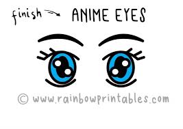 Kids and beginners alike can now draw great looking eyes. How To Draw Japanese Cartoon Anime Eyes Step By Step For Small Kids Rainbow Printables