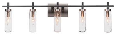 Salinda 5 Light Bath Bar Espresso Brass Finish With 2 5 Clear Bubble Glass Transitional Bathroom Vanity Lighting By Hedgeapple