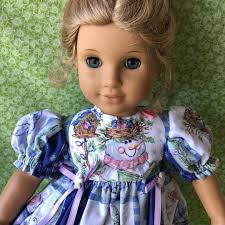 BLUE LAVENDER SNOWMAN Christmas Themed 18" American Girl Doll & Like Size  Dolls Chatty Cathy Bloomers and Dress Set Free Gift Available