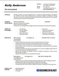 tax accountant resume example 2018