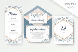 Wedding Collection Dusty Blue Invitation Templates