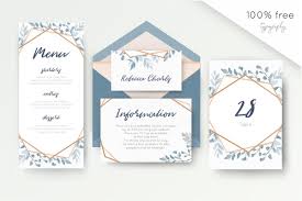 wedding collection dusty blue invitation templates