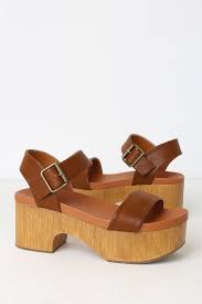 Izabel Tan Wooden Platform Heels Platform Heels High Heel Sandals Platform Trendy High Heels