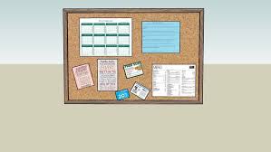 Large Preview Of 3d Model Of Bulletin Board Bulletin Boards Bulletin Boards