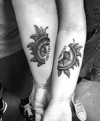 30 Eye Popping Compass Tattoo Ideas For Women Blurmark Couple Tattoo Matching Couples Tattoo Designs Couple Tattoos