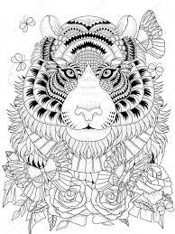 They comprise of animals such as lion, tiger, fox, elephant, owl, cat, peacock, etc. Tiger Coloring Pages Intricate Zentangle Art For Adults 75901 Animal Coloring Pages Mandala Coloring Pages Abstract Coloring Pages