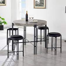 Perfect for intimate conversations, this. 5pc Morgan Counter Height Dining Set Black Steve Silver Co Target