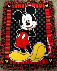 Mickey Mouse Fleece Tie Blanket Reversible Blanket Etsy Mickey Mouse Quilt Sewing Fleece Fleece Tie Blankets