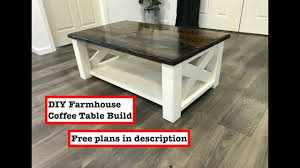 Enjoy the free woodworking plans! Farmhouse Style Coffee Table Build Free Plans Dimensions In Description Youtube