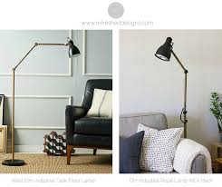 These petite torchères emit an uplight and feature white simple but stylish dark green torchiere floor lamp from ikea, circa 1985. West Elm Inspired Industrial Floor Lamp An Ikea Hack