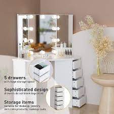 Makeup Corner Vanity Desk With Drawer