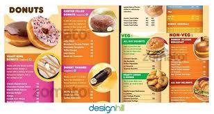 10 Most Appetizing Restaurant Menu Card Design Menu Card Design Restaurant Menu Card Dunkin Donuts Menu