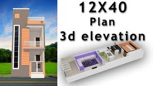 12x40 House Plan With 3d Elevation By Nikshail Youtube Other high quality autocad models i need a modern design for a house to be constructed on 20 50 plot. 12x40 house plan with 3d elevation by nikshail