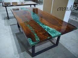 epoxy table table a manger en bois idees de decor table de cuisine