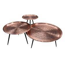 I wanted a co ee table 100cm x 55cm in size but as you have had to make the table smaller. Casablanca Round Coffee Table Set Of 3 100 Copper Material Handcrafted Hammered Walmart Com Walmart Com