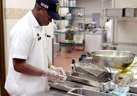 Sgt. Marques Moore, a Tampa, Fla., native, and food