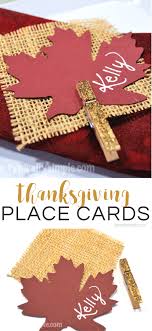 Along with serving an aesthetic purpose, place cards makes it a breeze for guests to find their seats. Thanksgiving Place Cards Burlap Glitter Typically Simple