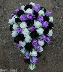 Silk artificial eggplant aubergine purple rose roses wedding bouquet flowers. Silk Mini Wedding Bouquet White Purple Black Rose Roses Buds Teardrop Flowers Ebay