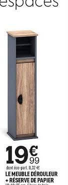 Les autres meubles de rangement wc. Offre Meuble Derouleur Reserve De Papier Chez Centrakor