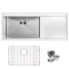 Kitchen sink with drainboard stainless steel. Stainless Steel Sink With Drainboard You Ll Love In 2021 Visualhunt