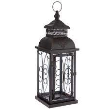 It has an antique vintage style that shows off well in my living room, bedroom and dining room.it would look very classy in a mans den and a great. Brown Black Metal Lantern With Glass Large Hobby Lobby 95688