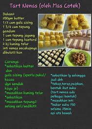 500 butter anchor salted, 80 gram gula, 2 sudu teh essen vanila, 2 biji kuning telur, 1 biji telur putih, sedikit pewarna kuning dan hijau, 600 gram tepung gandum di sangai dan diayak, 120 gram tepung jagung, 40 gram tepung beras, inti nenas secukupnya, paper cup. Resepi Tart Nenas Tepung Kastard Resepimyresepi Boloit Com
