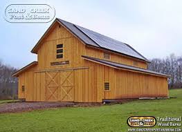 Western With Solar Panels Sand Creek Post Beam Traditional Wood Barns And Post Beam Homes Pole Barn Homes Solar House Barn House