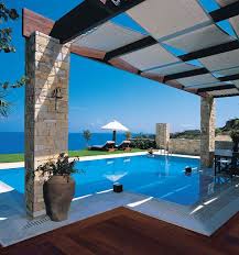 Getaway To This Mystical Villa In The Greek Isles Beautiful Pools Swimming Pools Pool Houses