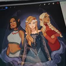 Photo Feyreandrhysand Amren Feyre Mor By Elenana Art No Wayyyyy Fantasy Figuren Charakterdesign Madchen Zeichnen