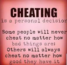 But just because someone cheated in a your defence of your cheating and cheating in general is what perpetuates the 'once a cheater, always a if someone uses cheating as means to end failing r'ships or to address issues in r'ships. Once A Cheater Always A Cheater Home Facebook