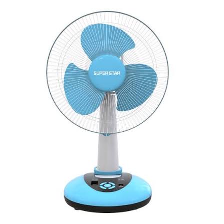 Super Star Rechargeable Table Fan 12''