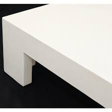 Ideal for the modern interior, its generous smooth top features your choice of white or gray finish while the sleek lines of its iron base ensure a lightweight feel. Robert Kuo Large Square White Enamel Lacquer Coffee Table Chairish