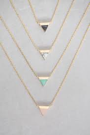 Black And Gold Necklace Fashion Jewelry Gold Stone Triangle Pendant Necklace Available In Black Marble White Marble Jade Rose 20 00 Jewelry Cute Jewelry Cheap Jewelry