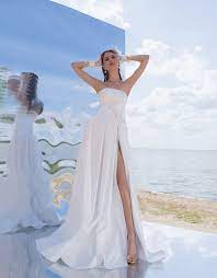 Modern Simple Satin Wedding Dress Cutout Elegant Classic Boho Etsy In 2021 European Wedding Dresses Boho Wedding Dress Elegant Wedding Dress