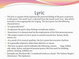 Types Of Poetry I Lyric Sonnet Elegy Dirge Ballad Ppt Video Online Download