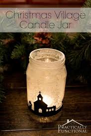 Snowy Christmas Village Silhouette Candle Jars Practically Functional Candle Jars Christmas Candles Candle Decor