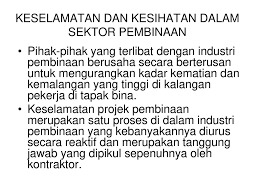 We are a sharing community. Keselamatan Dalam Pembinaan Ppt Download